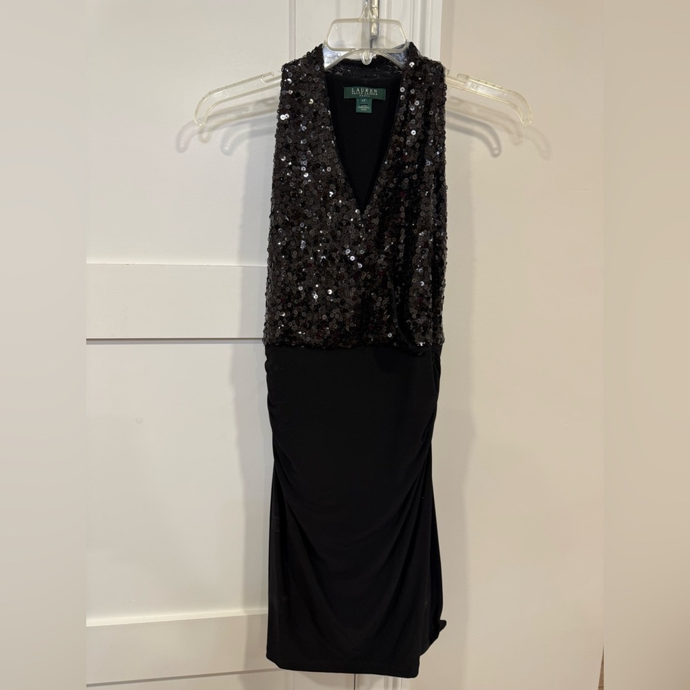 Lauren Ralph Lauren Black and Brown Sequin Dress